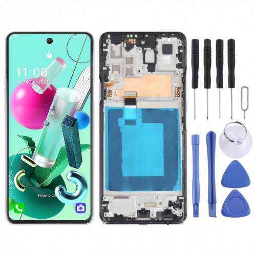 Écran LCD d'origine pour LG Q92 5G Digitizer Assemblage complet avec cadre (Argent) SH235S88-32