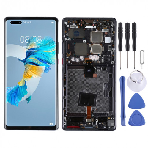 Écran LCD d'origine et numérisation Assemblage complet avec cadre pour Huawei Mate 40 Pro (Noir) SH645B890-36