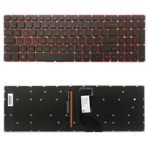 Version américaine Clavier avec rétroéclairage au clavier pour Acer Nitro 5 an515-51 N17C1 an515-52 an515-53 SH16701921-34
