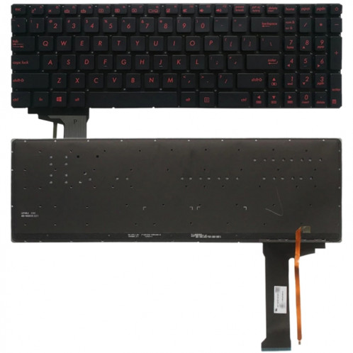 Version américaine Clavier avec rétroéclairage au clavier pour Asus GL552 GL552J GL552JX GL552V GL552VL GL552VW N552VW N552VX G771JM G771JW SH1675529-34