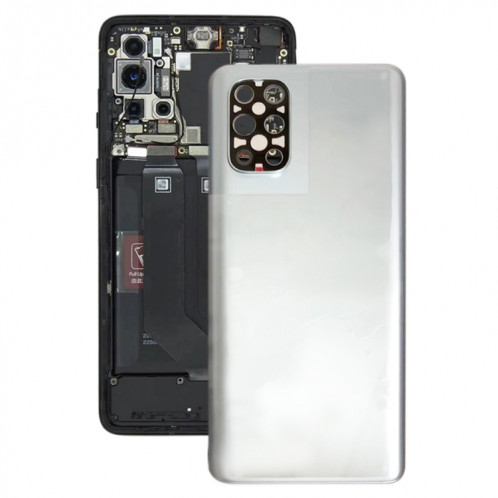 Pour le couvercle arrière de la batterie OnePlus 8T + 5G avec couvercle d'objectif d'appareil photo (argent) SH64SL965-34