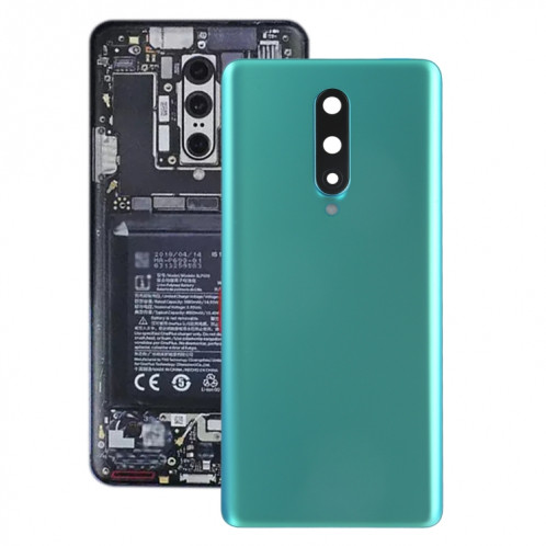 Pour le couvercle arrière de la batterie OnePlus 8 avec couvercle d'objectif d'appareil photo (vert) SH16GL1269-36