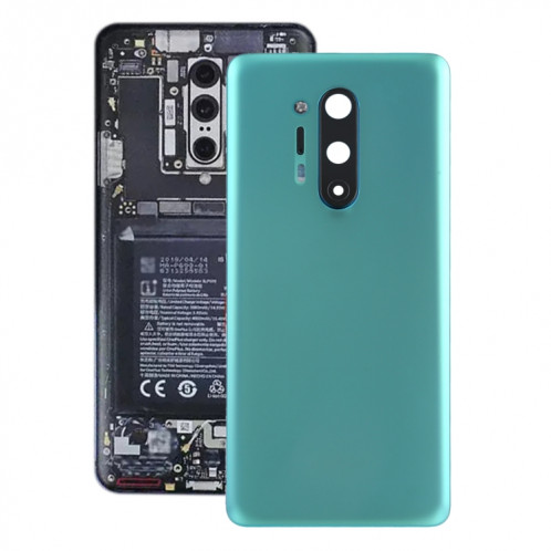 Pour le couvercle arrière de la batterie OnePlus 8 Pro avec couvercle d'objectif d'appareil photo (vert) SH17GL185-36