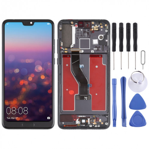 Écran LCD et numériseur Assemblage complet avec cadre pour Huawei P20 Pro (Noir) SH832B320-37