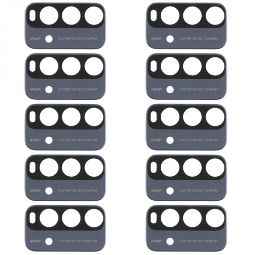 10 PCS Back Camera Lens pour Xiaomi Redmi Note 9 4G M2010J19SC (Noir) SH898B1342-34