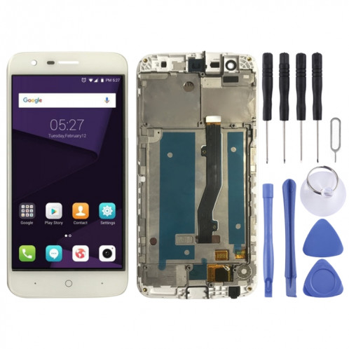 Écran LCD OEM pour ZTE Blade V8 Lite Digitizer Assemblage complet avec cadre (blanc) SH978W1167-36