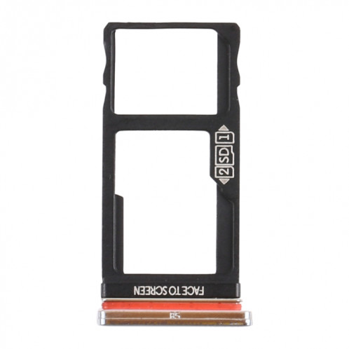 Plateau de carte SIM + plateau de carte Micro SD pour Motorola Moto One Action XT2013-1 XT2013-2 XT2013-4 (argent) SH025S1679-34