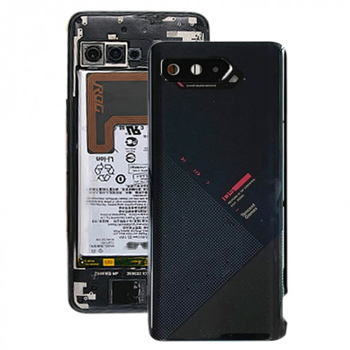 Couvercle arrière de la batterie d'origine pour téléphone Asus Rog Téléphone 5 ZS673KS (Noir) SH106B1918-36