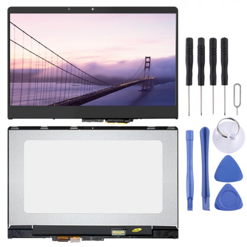 Écran LCD FHD OEM 1920 x 1080 pour Lenovo YOGA 710-14ISKIKB 5D10M14182 Assemblage complet du numériseur avec cadre (Noir) SH136B496-34