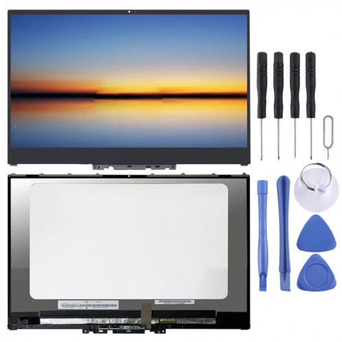 Écran LCD OEM 1920 x 1080 FHD 30 broches pour Lenovo Yoga 720-15 720-15IKB Assemblage complet du numériseur avec cadre (Noir) SH143B783-34
