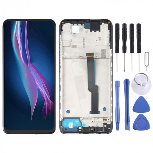 Écran LCD et numérisation Assemblage complet avec cadre pour Motorola One Fusion + Pakf0002in (Noir) SH202B1174-37