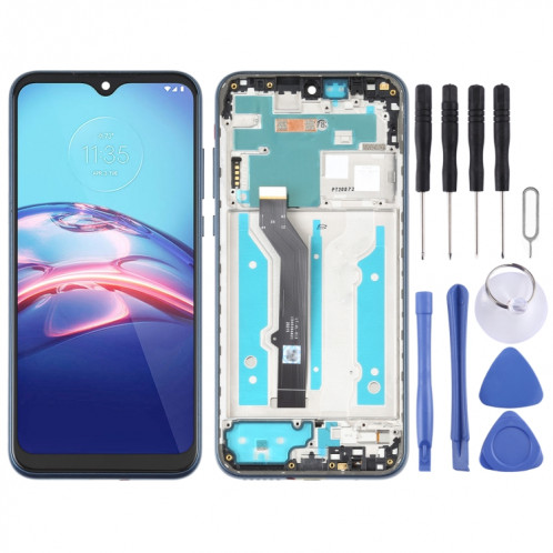 Écran LCD et numérisation Assemblage complet avec cadre pour Motorola Moto E (2020) (bleu) SH203L1324-37