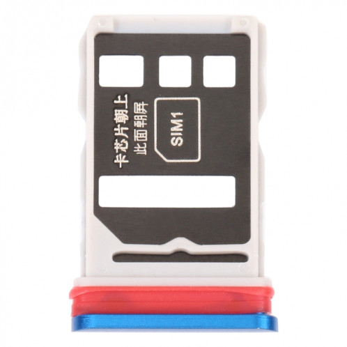Plateau de carte SIM + plateau de carte SIM pour Huawei Nova 6 (Bleu) SH238L1379-34