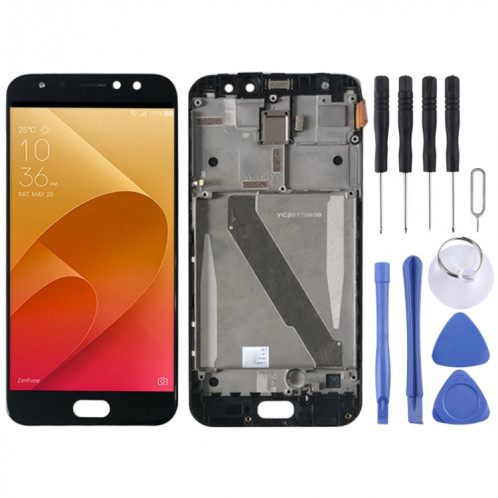 Écran LCD et numériseur Assemblage complet avec cadre pour Asus zenfone 4 selfie pro zd552kl z01md (noir) SH350B657-35