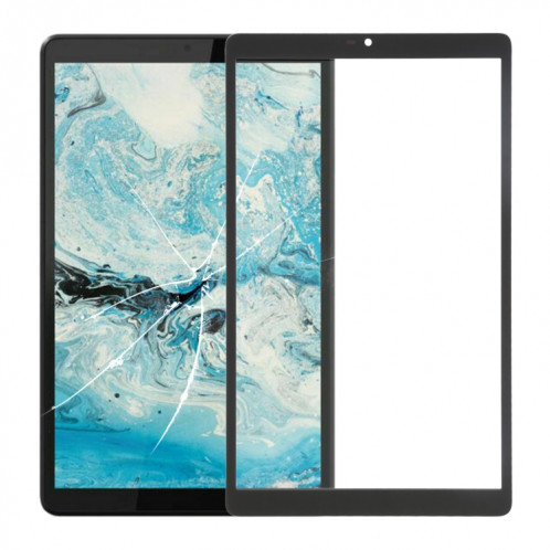 Lentille en verre extérieur à l'écran avant pour la languette Lenovo M8 (HD) / TB-8505X / TB-8505F / TB-8505 (Noir) SH443B1241-36