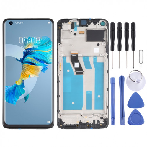Écran LCD et numériseur Assemblage complet avec cadre pour Huawei Mate 40 Lite (Noir) SH449B1110-37