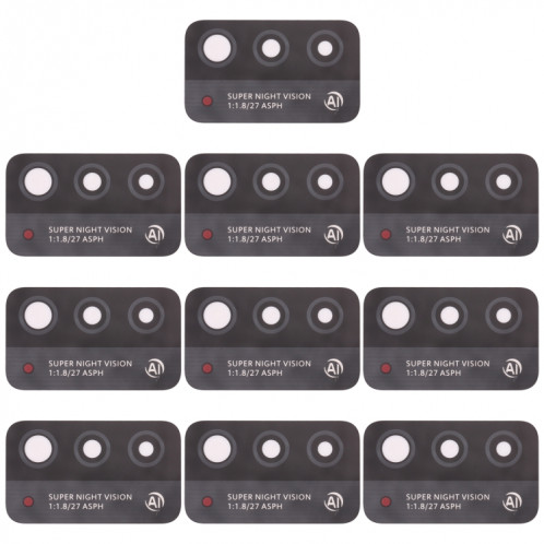 10 pcs back caméra lentille pour l'honneur x10 max 5g SH2471508-34