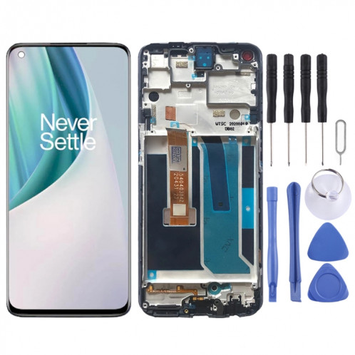 Pour OnePlus Nord N10 5G BE2029 Assemblage complet du numériseur avec cadre Écran LCD OEM (Noir) SH525B1812-37