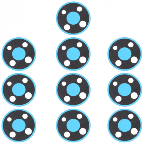 Lentille de caméra arrière 10 pcs pour Nokia 3.4 TA-1288 TA-1285 TA-1283 (bleu) SH616L1523-34