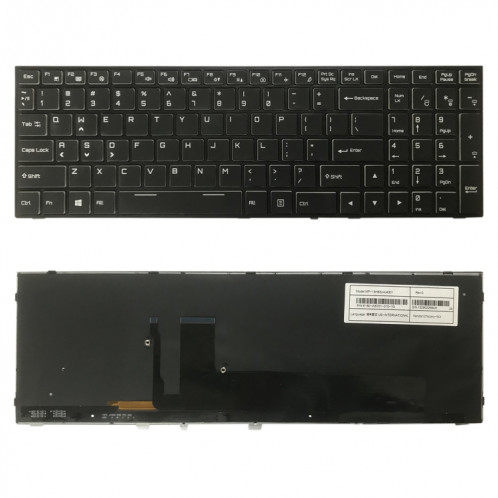Version américaine Clavier avec dos de dos pour Hasee G10 Z8 Z7M Z7M Z7M-CT5NA7NA7GS KPZGZ GX9 911PLUS CN95S01 SH27231794-35