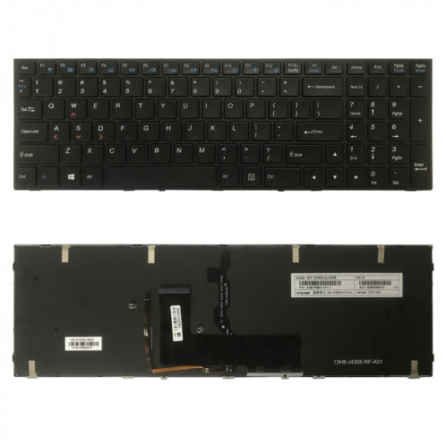 Version américaine Clavier avec dos arrière pour Hasee Z7M Z7-KP7GS ZX7-CP5S2 Z7M-CT7GS Z7M-KP7G1 Z7M-KP5GS K690E SH2724727-35