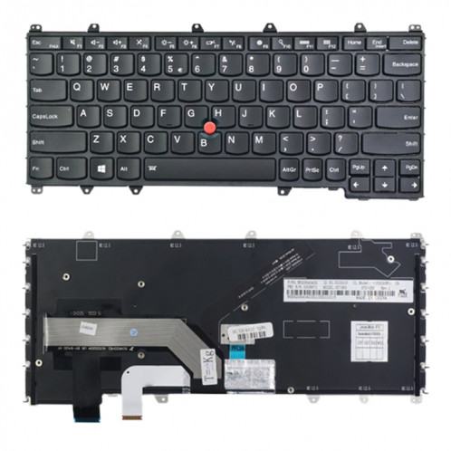 Version américaine Clavier avec dos arrière pour Lenovo ThinkPad Yoga 260 / Yoga 370 / x380 (Noir) SH737B207-35