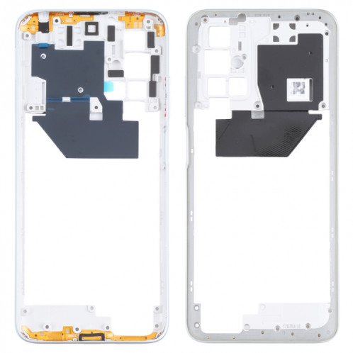 Plaque de lunette de cadre moyen pour Xiaomi Redmi 10 (blanc) SH986W1777-37