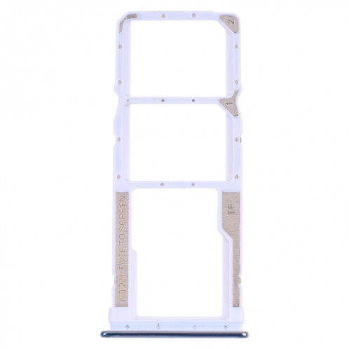 Plateau de carte SIM + plateau de carte SIM + plateau de carte Micro SD pour Xiaomi Redmi Note 10 PRO 4G / REDMI Note 10 Pro MAX / REDMI NOTE 10 PRO (INDE) M2101K6G, M2101K6I, M2101K6I, M2101K6P (Bleu) SH070L1152-34
