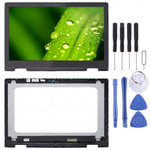 Écran LCD FHD 1920 x 1080 40 broches P58F001 OEM pour Dell Inspiron 15 5568 5578 Assemblage complet du numériseur avec cadre (noir) SH086B12-36