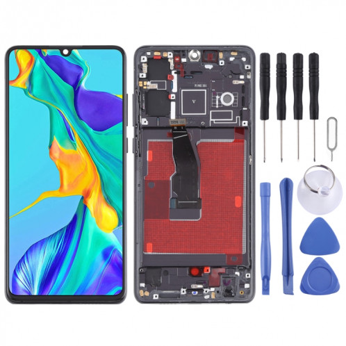 Écran LCD et numériseur Assemblage complet avec cadre pour Huawei P30 (Noir) SH436B83-37