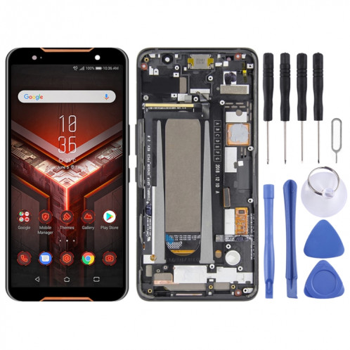 Écran LCD et numériseur Assemblage complet avec cadre pour Asus Rog Téléphone ZS600KL Z01QD (Noir) SH624B1793-37