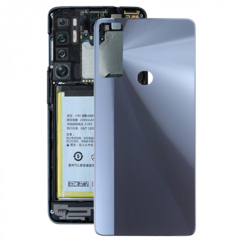 Couvercle arrière de la batterie d'origine pour TCL 20 SE T671H (Noir) SH34BL1903-36
