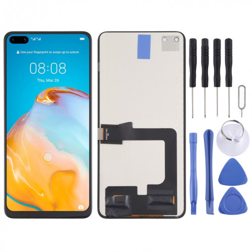 Matériau TFT Écran LCD et numériseur Assemblage complet (ne pas supporter l'identification de l'empreinte digitale) pour Huawei P40 SH3923491-37