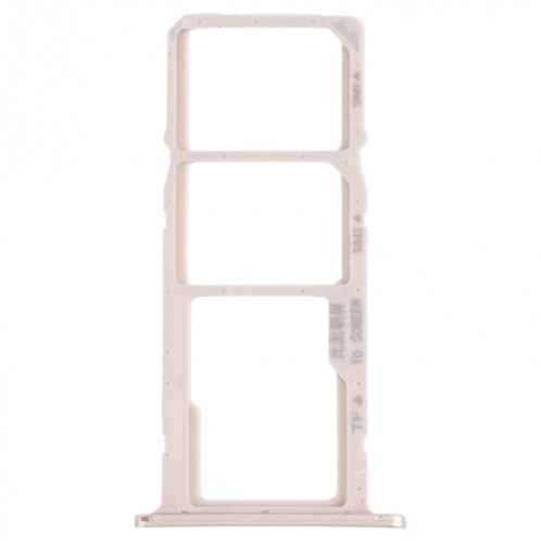 Plateau de carte SIM + plateau de carte SIM + plateau de carte micro SD pour Huawei Y5 Lite (2018) (argent) SH012S828-34