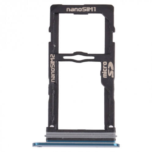 Nano SIM Plateau de la carte SIM + Bac de carte SIM Nano / Micro SD PLATEAU DE CARTE POUR LG G8S MINIMQ LMG810, LM-G810, LMG810EAW (Bleu) SH050L118-34