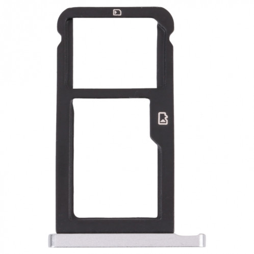 Plateau de carte SIM + Bac de carte Micro SD pour ZTE Blade Zmax Pro / Z981 (argent) SH461S961-34