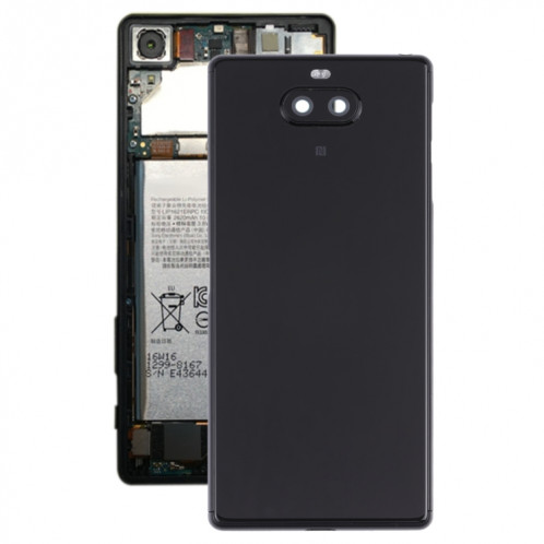 Coque arrière de batterie pour Sony Xperia 8 avec cadre central et cache d'objectif de caméra (noir) SH65BL368-37
