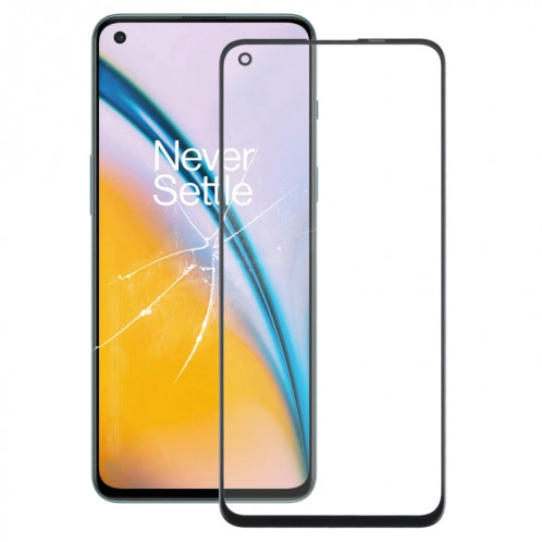 Pour OnePlus Nord 2 5G DN2101 DN2103 Lentille en verre extérieure de l'écran avant (noir) SH605B119-37