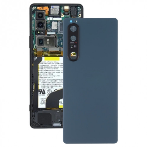 Cache arrière de batterie d'origine avec objectif d'appareil photo pour Sony Xperia 1 III (gris) SH13HL1597-36