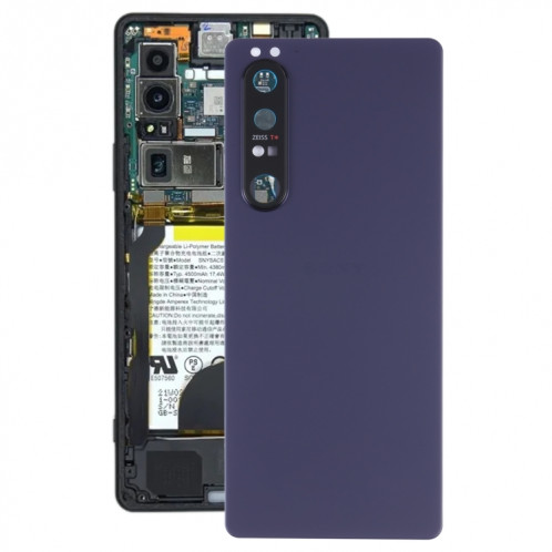 Coque arrière de batterie d'origine avec objectif d'appareil photo pour Sony Xperia 1 III (Violet) SH13PL394-36