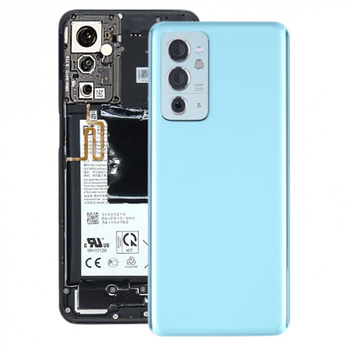 Pour OnePlus 9RT 5G MT2110 MT2111 Couvercle arrière de batterie en verre d'origine avec objectif d'appareil photo (Bleu) SH54LL129-37