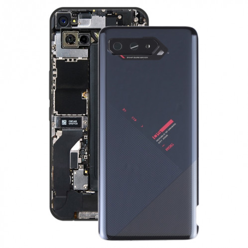 Couvercle arrière de la batterie en verre pour ASUS ROG Téléphone 5 ZS673KS (Black de jet) SH78BL1951-37