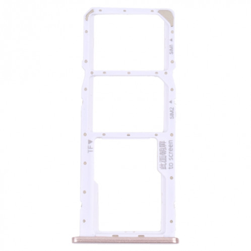 Plateau de carte SIM + plateau de carte SIM + plateau de carte micro SD pour Honor 7C (or) SH918J1334-34