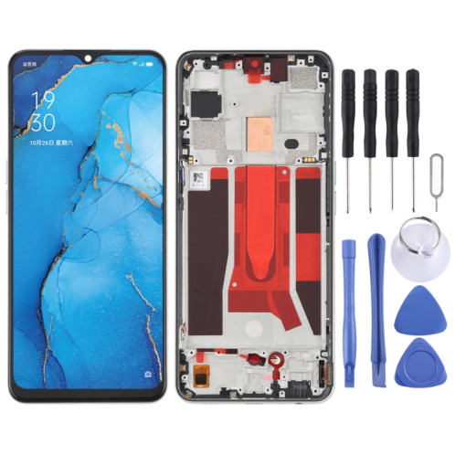 Écran LCD d'origine pour OPPO Reno3 5G/Reno3 Youth/F15/Find X2 Lite/K7 5G Digitizer Assemblage complet avec cadre (Or) SH011J93-36