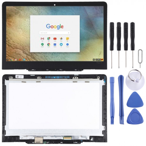 Écran LCD OEM pour Lenovo Chromebook YOGA N23 Assemblage complet du numériseur avec cadre (Noir) SH63BL1682-35