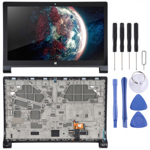 Écran LCD OEM pour Lenovo YOGA Tablet 2 Pro 1371F Digitizer Assemblage complet avec cadre (Noir) SH264B1383-35
