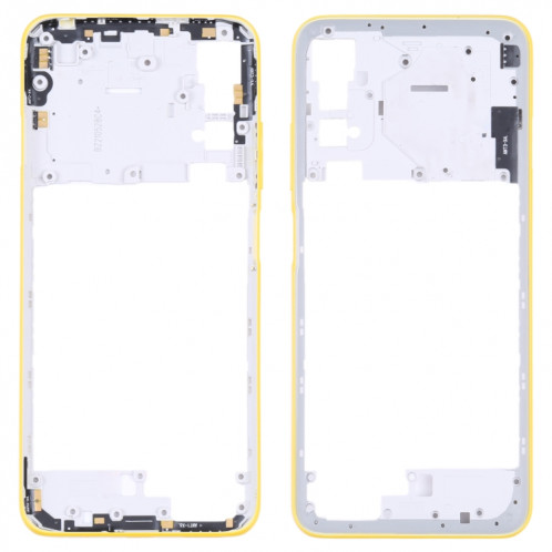 Plaque de lunette de cadre moyen d'origine pour Xiaomi Poco M3 Pro 5G M2103K19PG M2103K19PI (jaune) SH347Y842-36