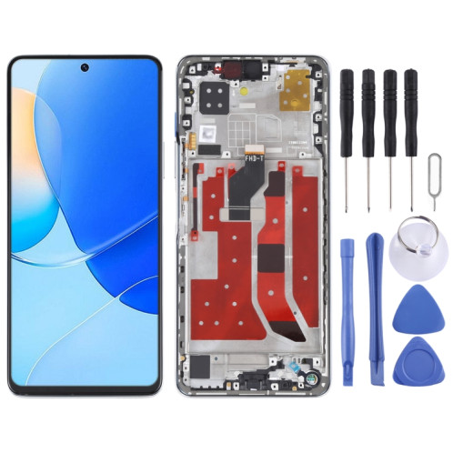 Écran LCD d'origine pour Huawei Nova 9 SE Assemblage complet du numériseur avec cadre (Argent) SH359S1918-35