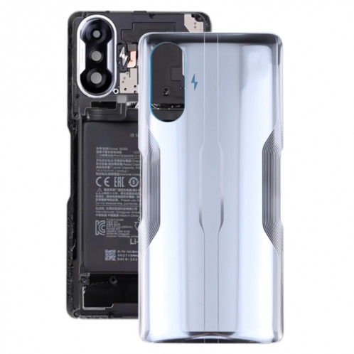 Couvercle arrière de batterie en verre pour Xiaomi Redmi K40 Gaming (Argent) SH50SL1294-36