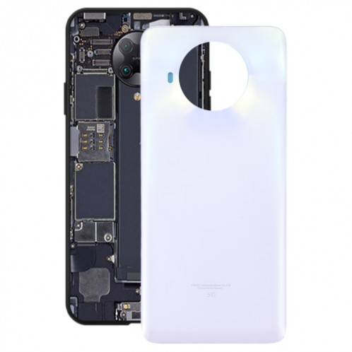 Coque Arrière de Batterie en Verre pour Xiaomi Redmi Note 9 Pro 5G/Mi 10T Lite 5G(Blanc) SH55WL485-36